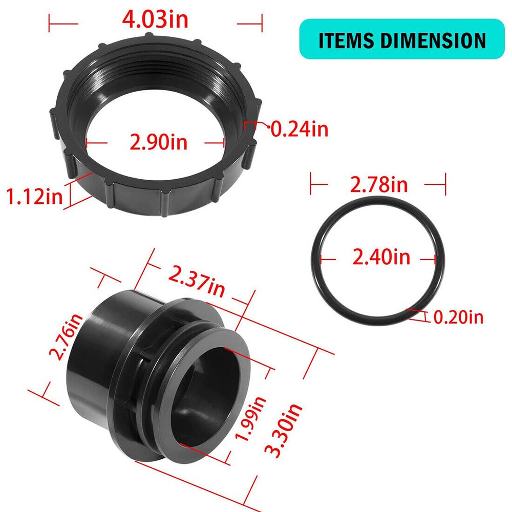 270100 Valve Adaptor Replacement Kit for Pentair Quad D.E.and Clear Plus Filter