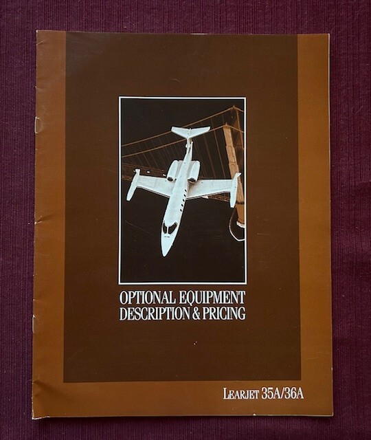 Learjet 35A 36A Optional Equipment 1991 Brochure
