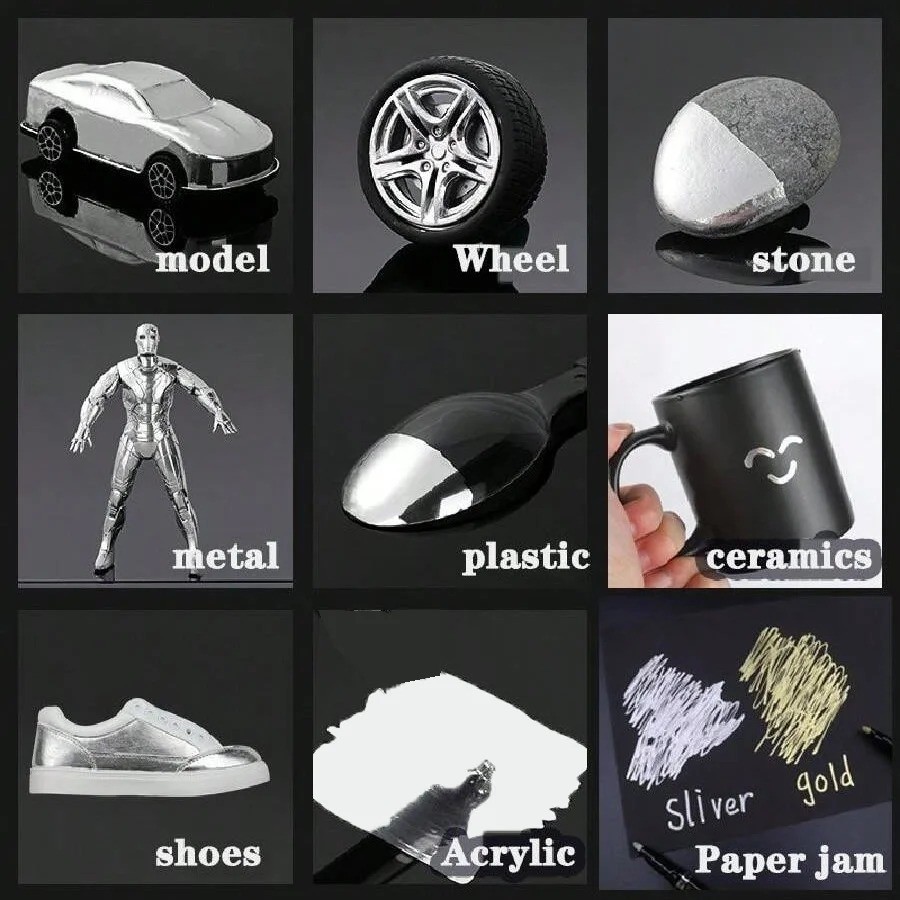 Liquid Chrome Mirror Marker Pens Waterproof Diy Paint Pen Craftwork Pen