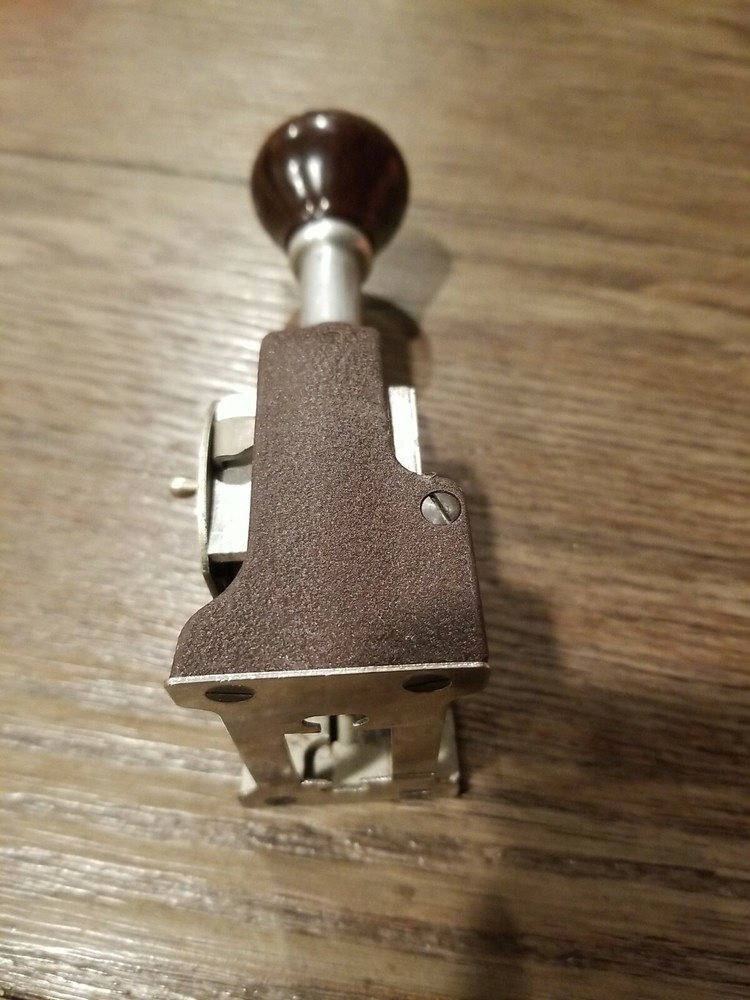 Bates Vintage Numbering Machine Stamper 6 Wheel Style E