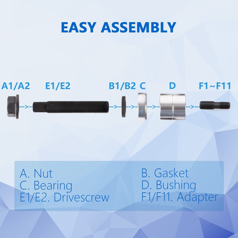 53790 Harmonic Balance Installer Kit, Comes with 12 Threaded adapters