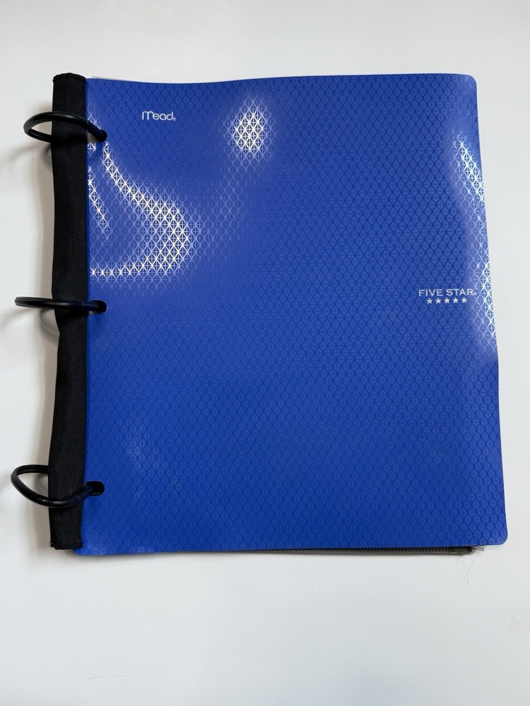 3 Five Star Flex Hybrid Notebinder Refillable Notebooks Binders Green Red Blue