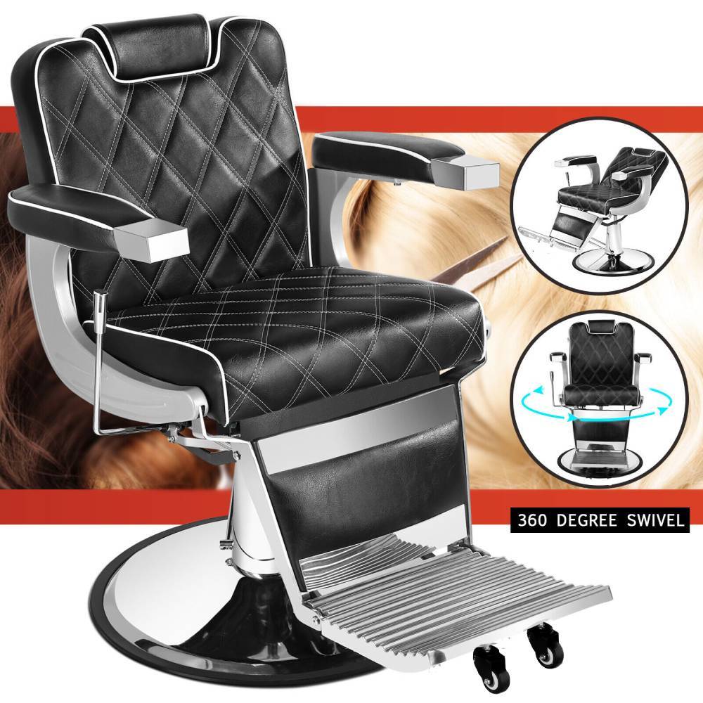 Heavy Duty All Purpose Hydraulic Barber Chair Vintage Recline Salon Beauty Spa