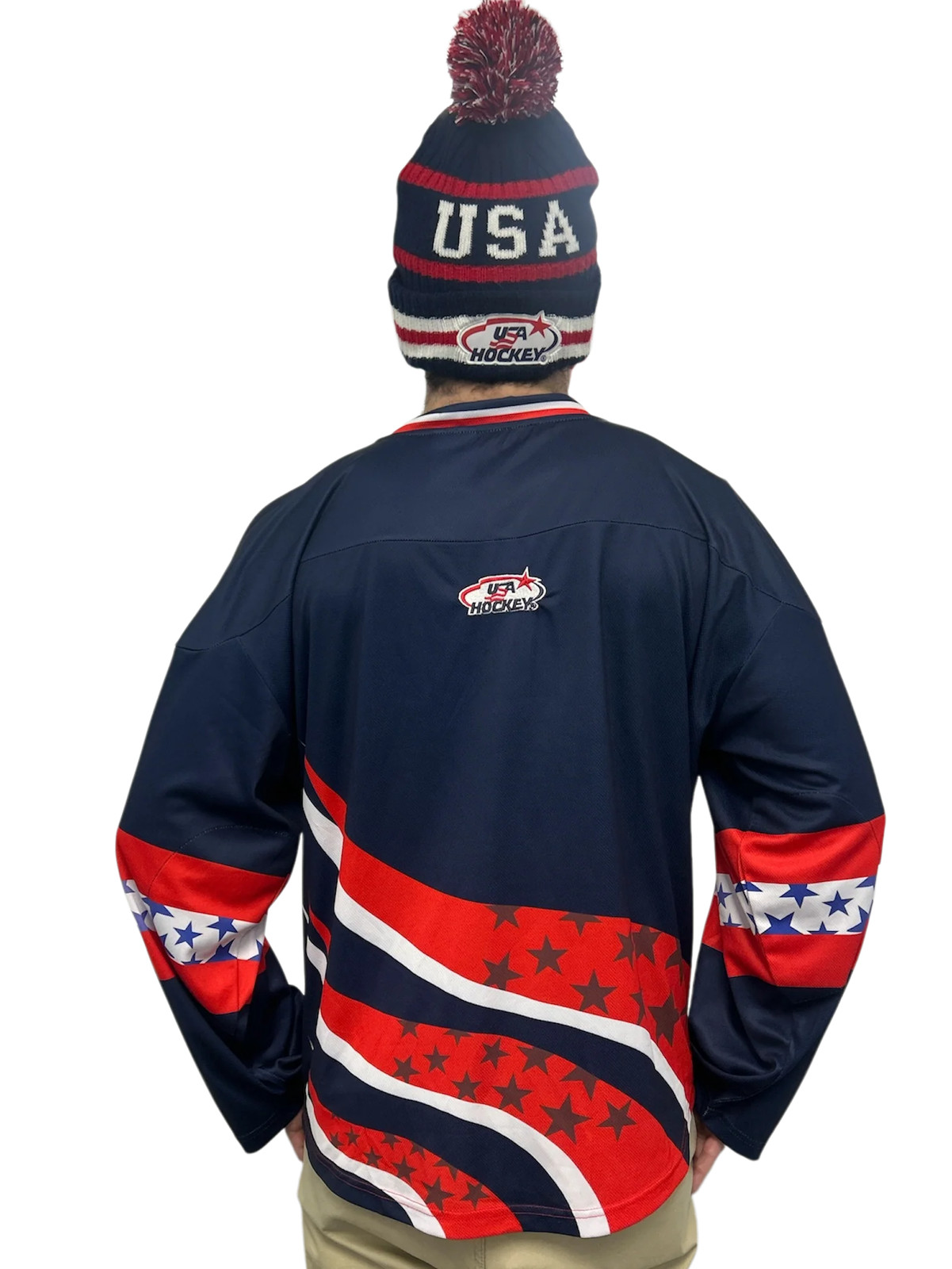 USA Hockey 1996 Embroidered Navy Hockey Jersey