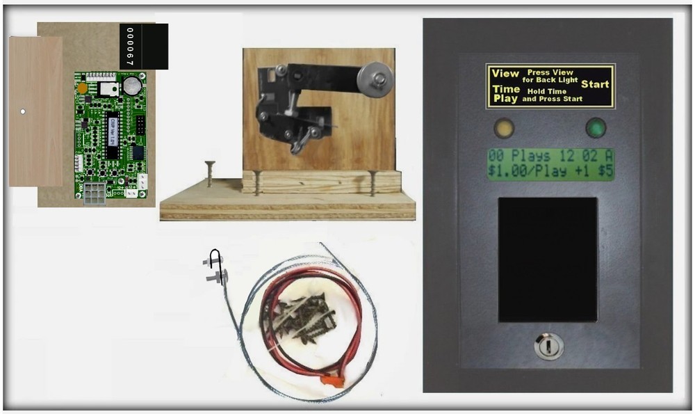 Universal LCD Coin Op Pool Table Add a Dollar Bill Acceptor Conversion Kits