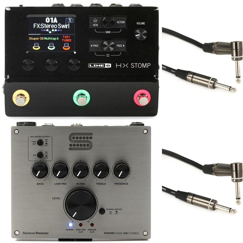 Line 6 HX Stomp Guitar Multi-effects Floor Processor and Seymour Duncan
