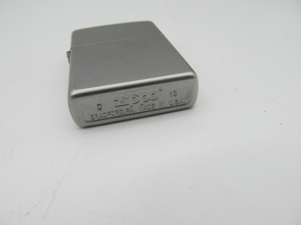 Zippo Lighter Brushed Chrome Matte Satin Silver