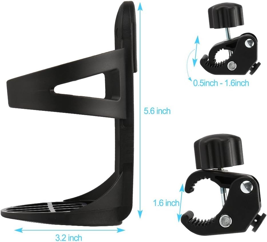 Universal Stroller Cup Holder - 360° Rotatable Design for Smooth Hydration