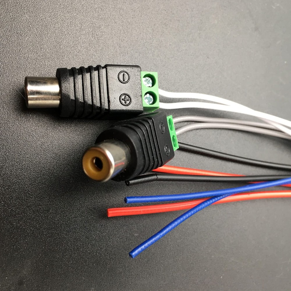 1pc Power Input Speaker Wire Harness 10 Pin Plug RCA Compatible with Dual...