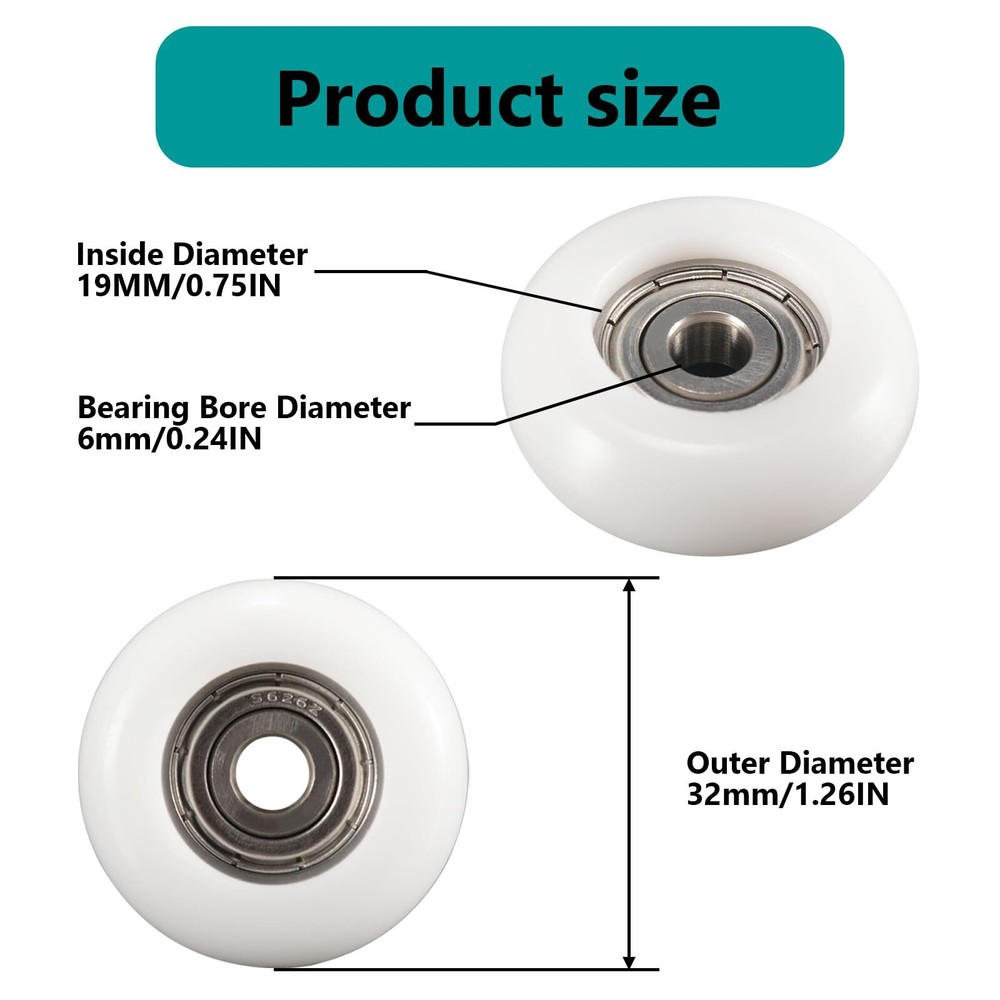 4 Wheels/Rollers for Total Gym Replacement 2000 3000 some XL Models
