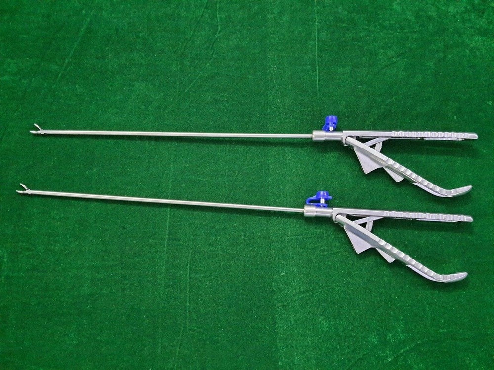 2pc Laparoscopic Needle Holder Curvd Jaw 5mmx330mm Endoscopy Instruments