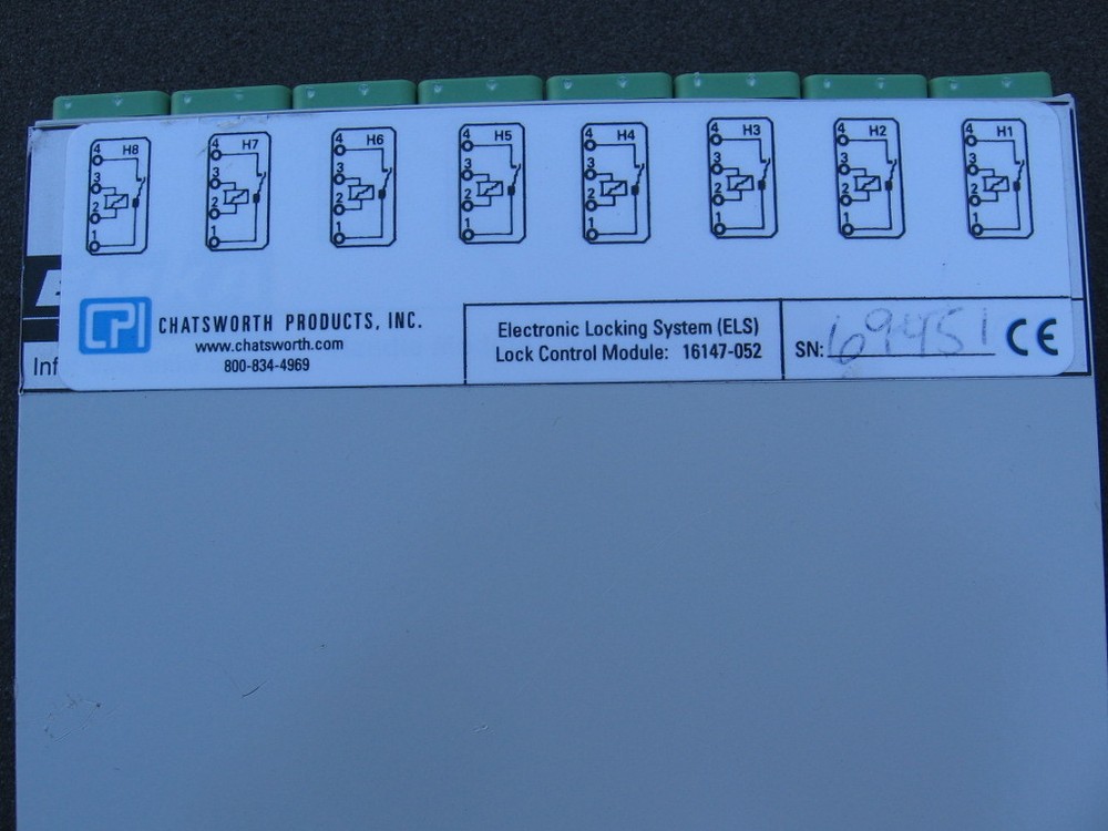 Chatsworth 16147-052 Lock Control Module Electronic Cabinet Locking System $1225