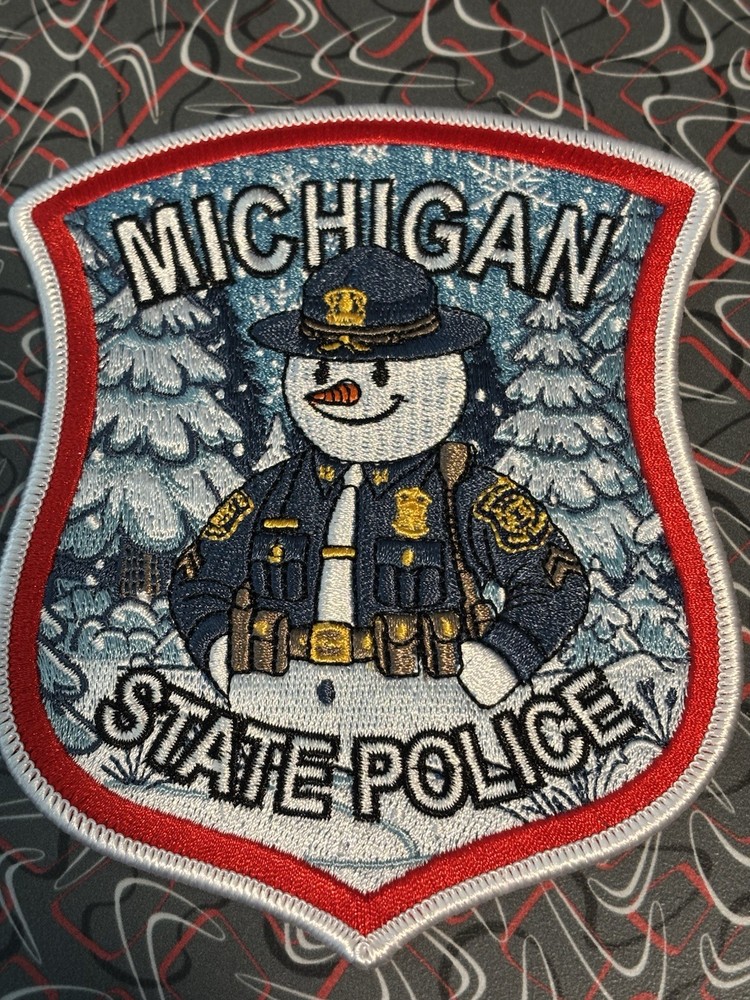 Michigan State Police Christmas Single Patch