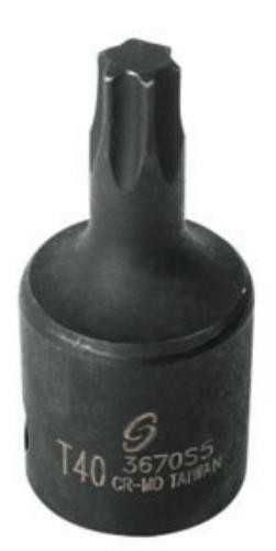 2pc SUNEX TOOLS 3670S5 3/8" Dr Internal Star Impact Socket, T40