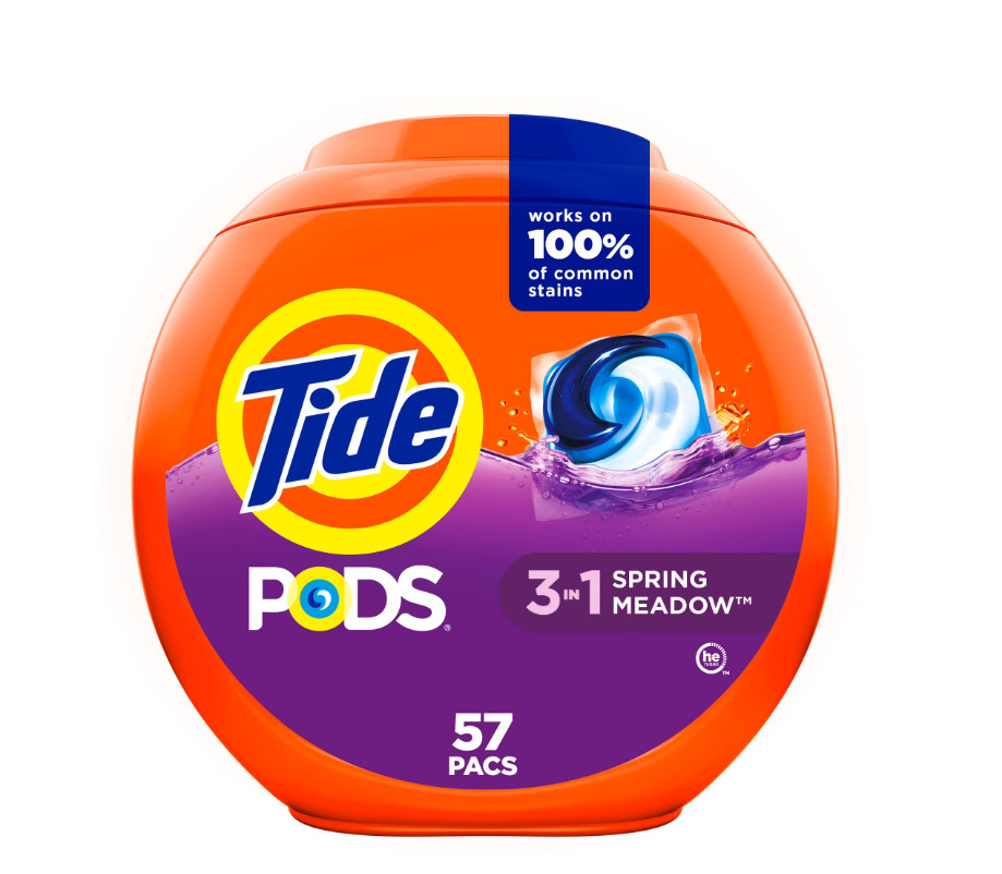 Tide PODS Laundry Detergent Soap Pacs, Spring Meadow Scent, 57 Count