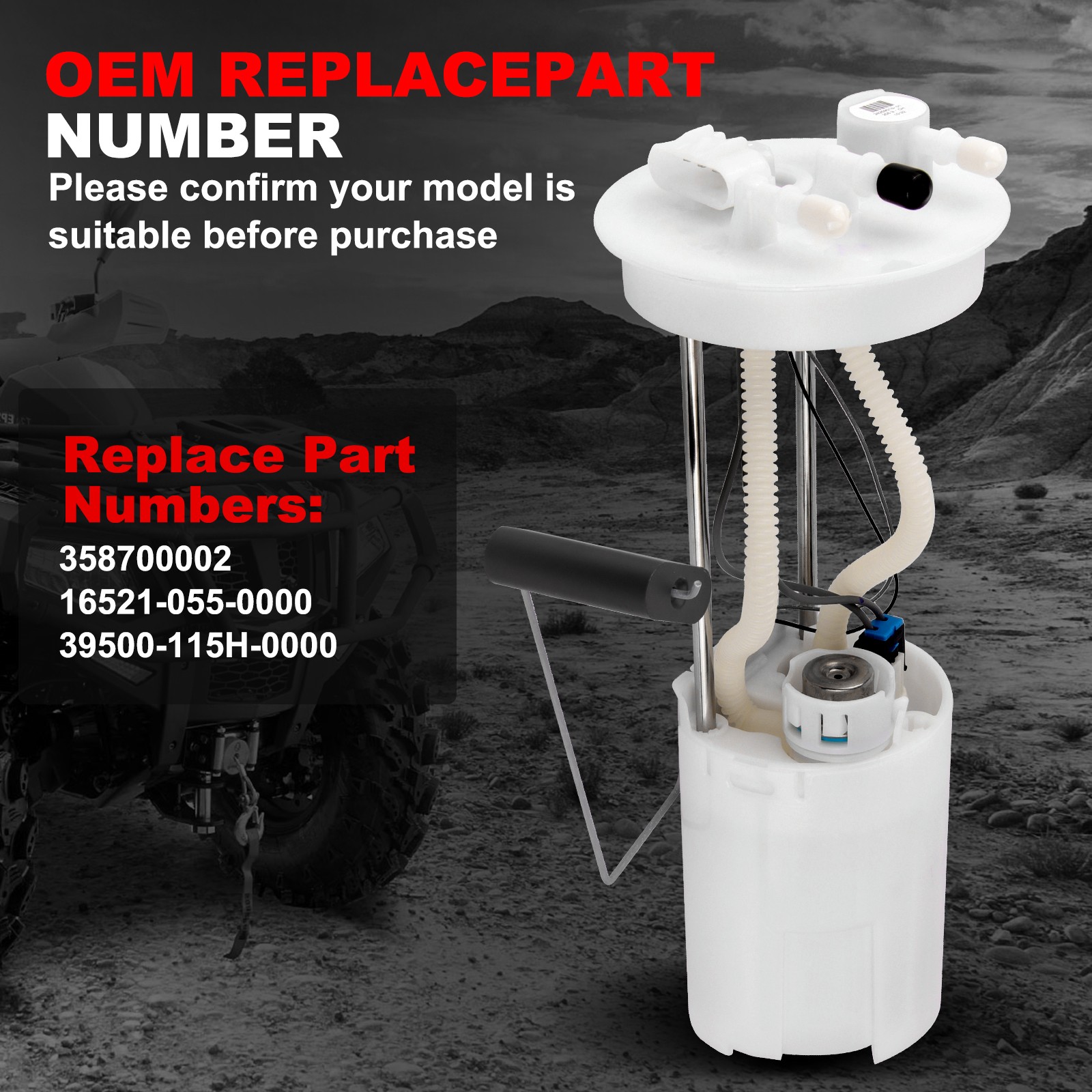 New Fuel Pump Assembly Fit For HISUN 400 500 700 800 UTV ATV 39500-115H-0000