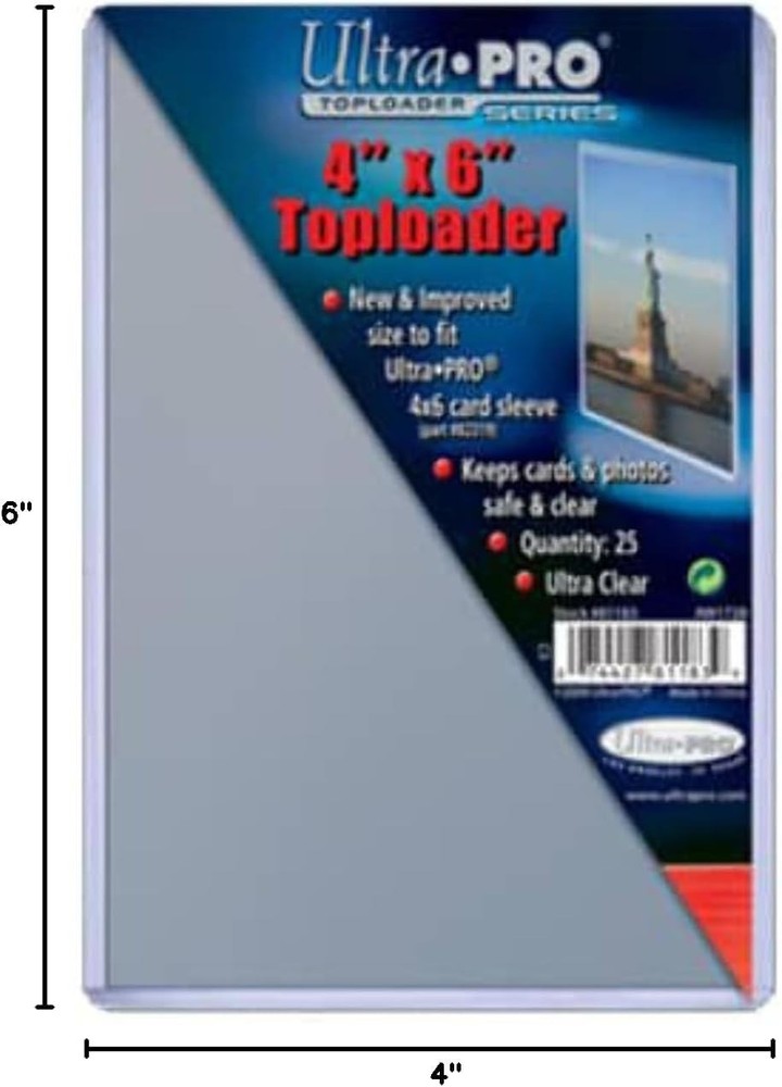 4" X 6" Toploader 25Ct
