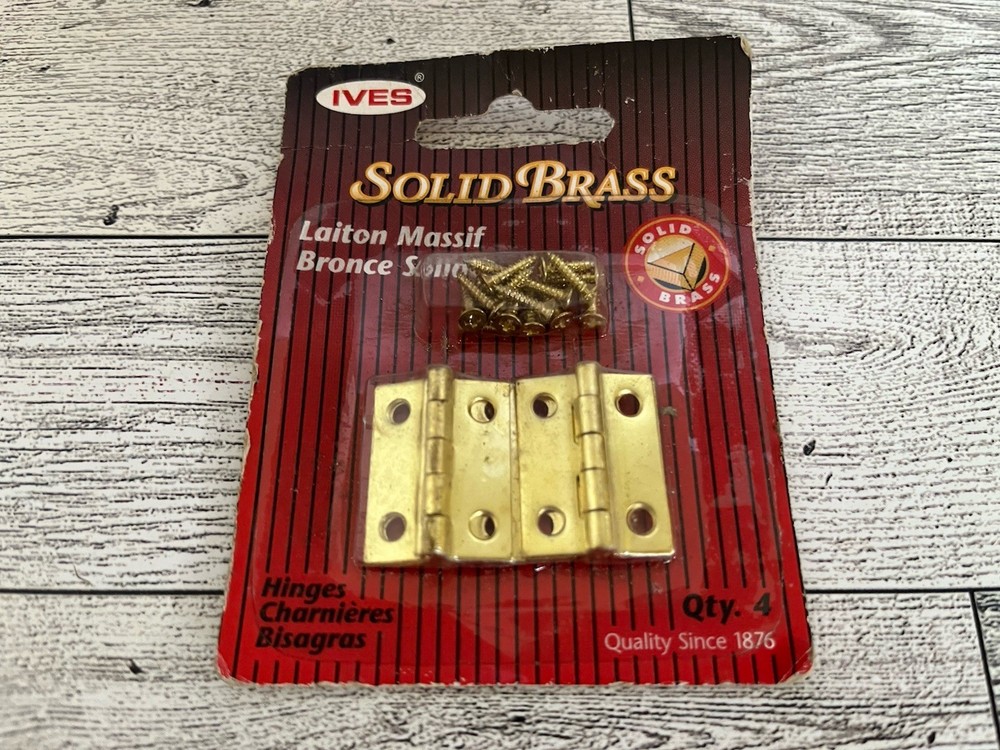 Ives Solid Brass Butt Hinge 1 x 13/16" Quantity 4 Hardware