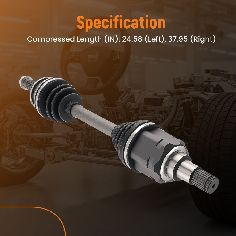 2x Front Side CV Axle Assembly for Scion tC 2011 2012-2016 2.5L Automatic Trans