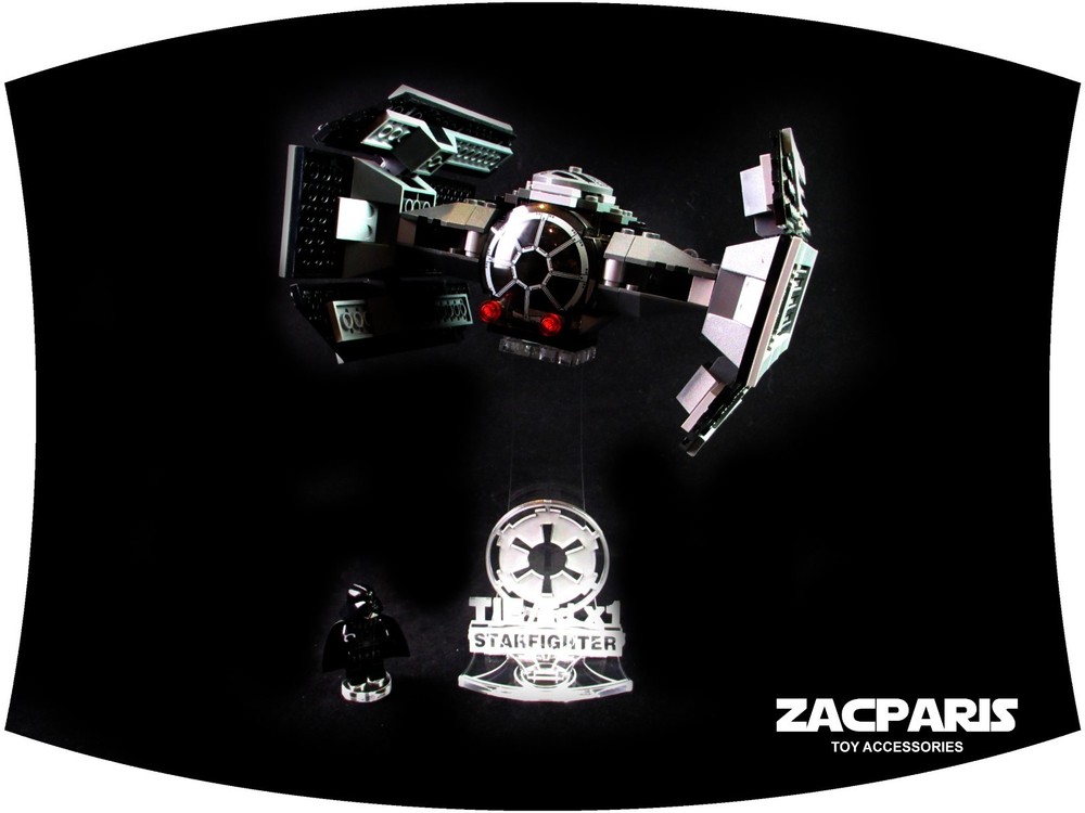 CUSTOM 3D MULTI DIRECTIONAL STAND for Lego 8017 Darth Vader's TIE Fighter Nice!
