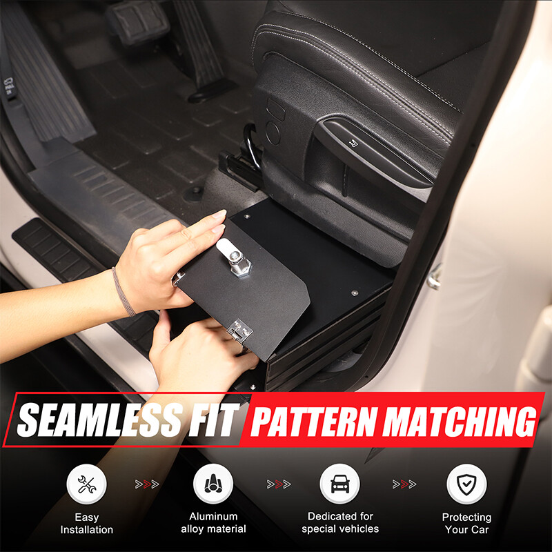 Metal Under Seat Insert Storage Box Organizer With Lock For Ineos Grenadier