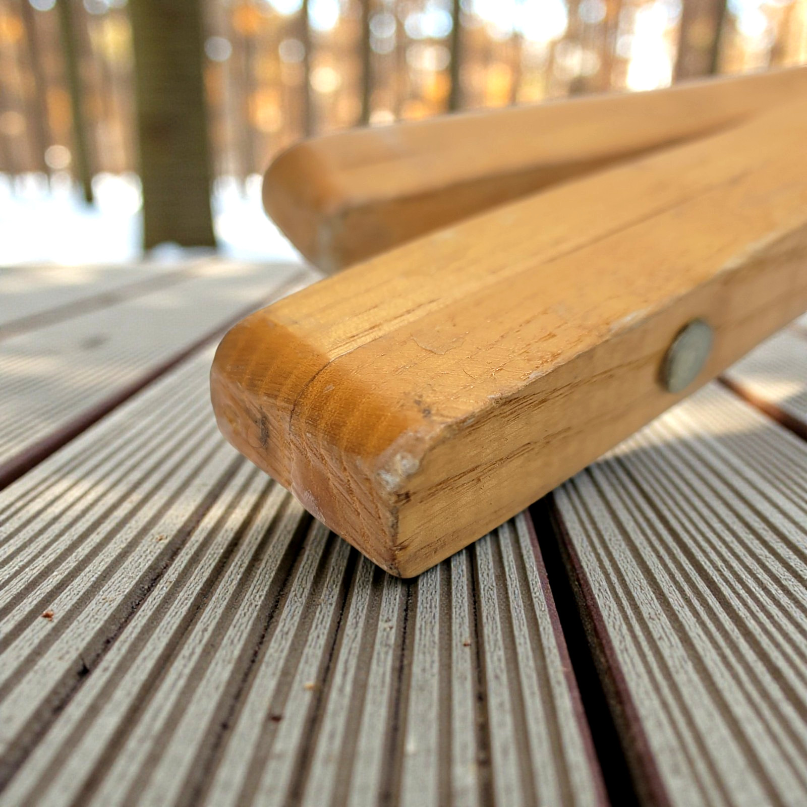 Vintage Snowshoes Northwoods Brand Made In Canada 56" x 10" Safesport Denver CO.