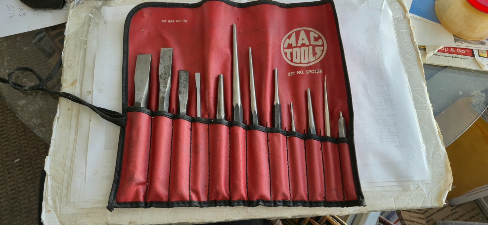 MAC TOOLS 9 PIECE CHISEL & PUNCH SET + 3 OTHERS