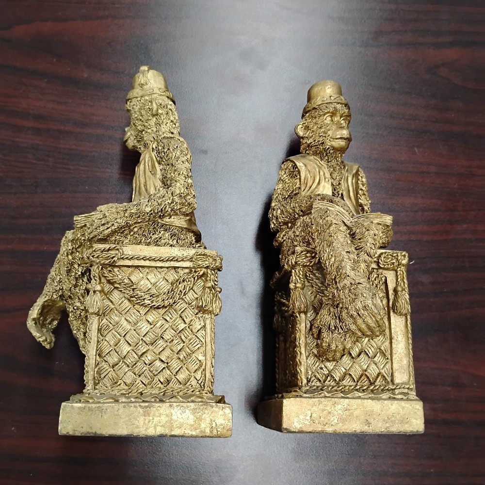 Gold Monkey Bookends Moroccan Scholar Fez Hats
