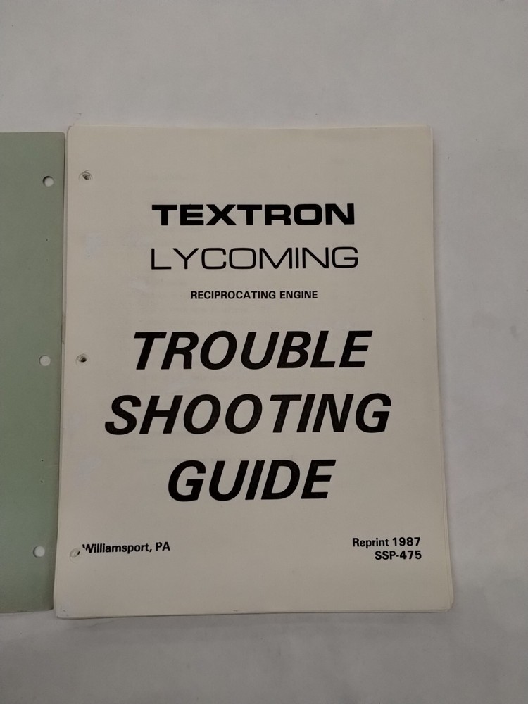 Textron Lycoming Reciprocating Engine Trouble Shooting Guide-Original