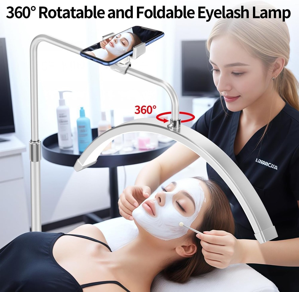 Lash Light for Eyelash Tech-Esthetician Ring Lantern, Half Moon Light