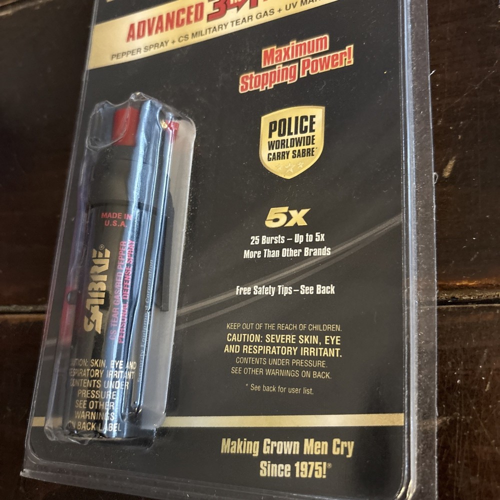 Sabre Defense Pepper Spray with Attachment Clip