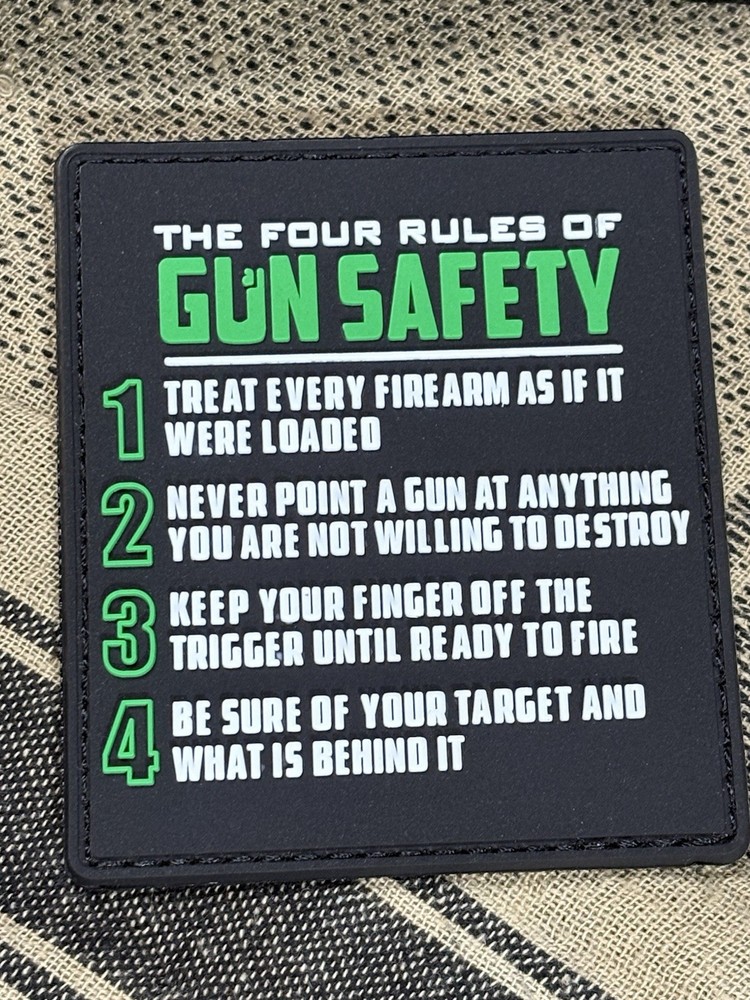 PvC Gun Safety Morale Tactical Hook And Loop Patch High Quality 3d