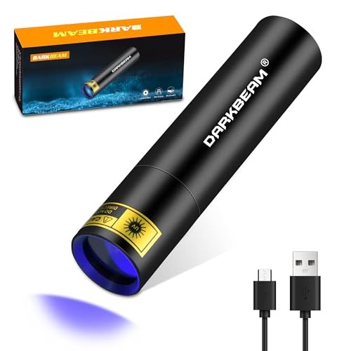 UV Flashlight 365nm Mini Black Light - Rechargeable USB Strong Single