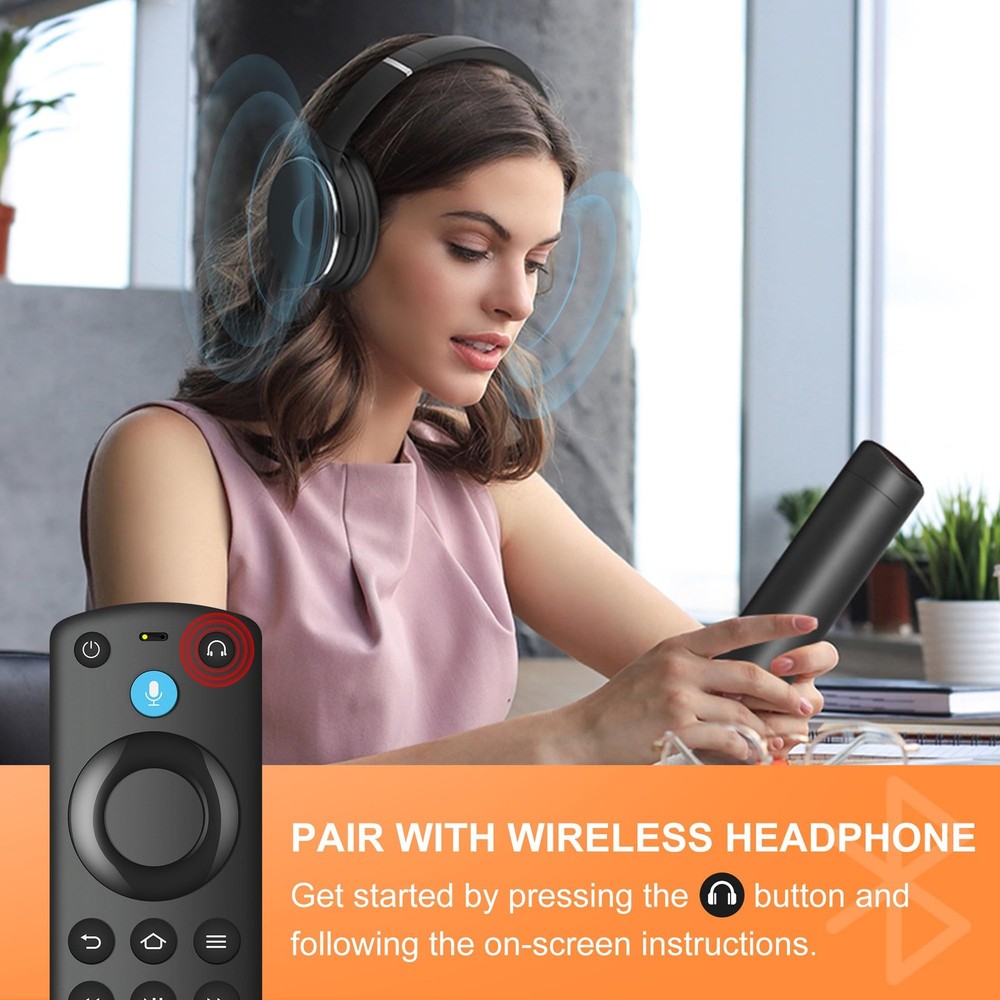 Replacement Remote Control Compatible with Fire Smart TV Stick Black