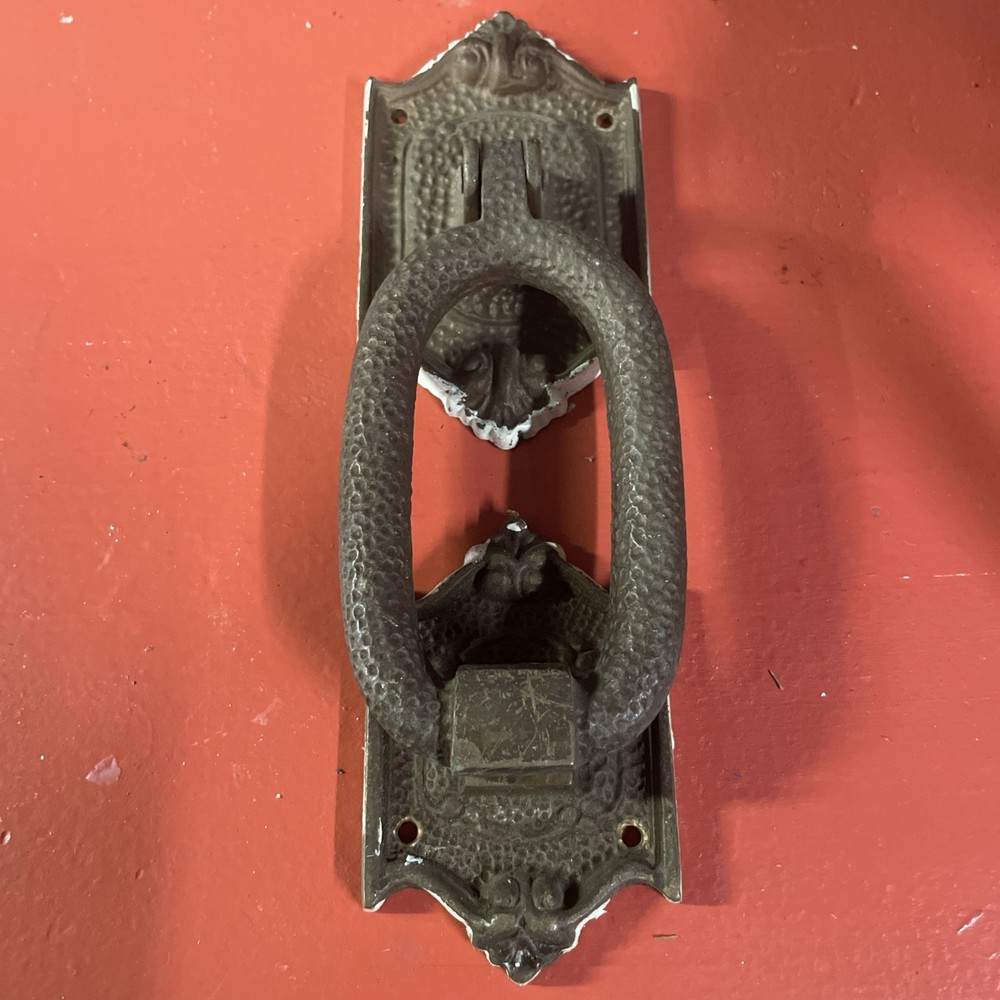 Matching Ornate Antique Door Handle & Knocker
