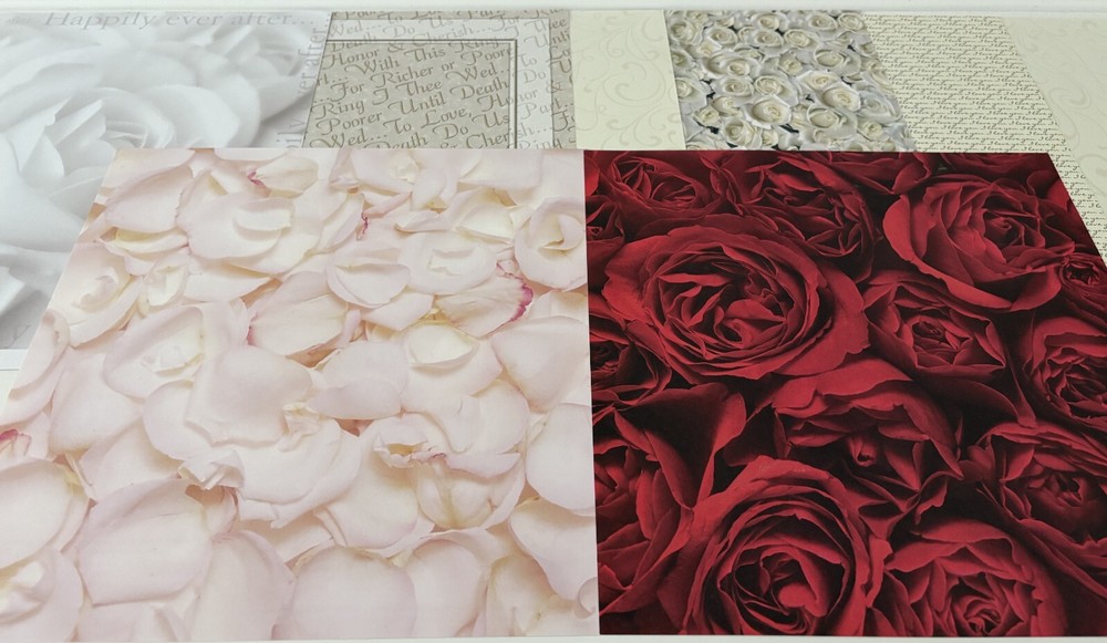 12" x 12" Scrapbook Various WEDDING, 8 Single-Sided Sheets