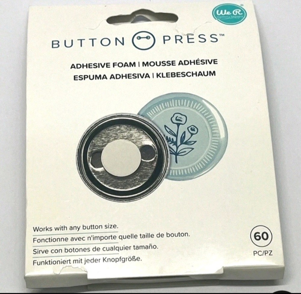 We R Memory Keepers Button Press Adhesive Foam - 60pcs