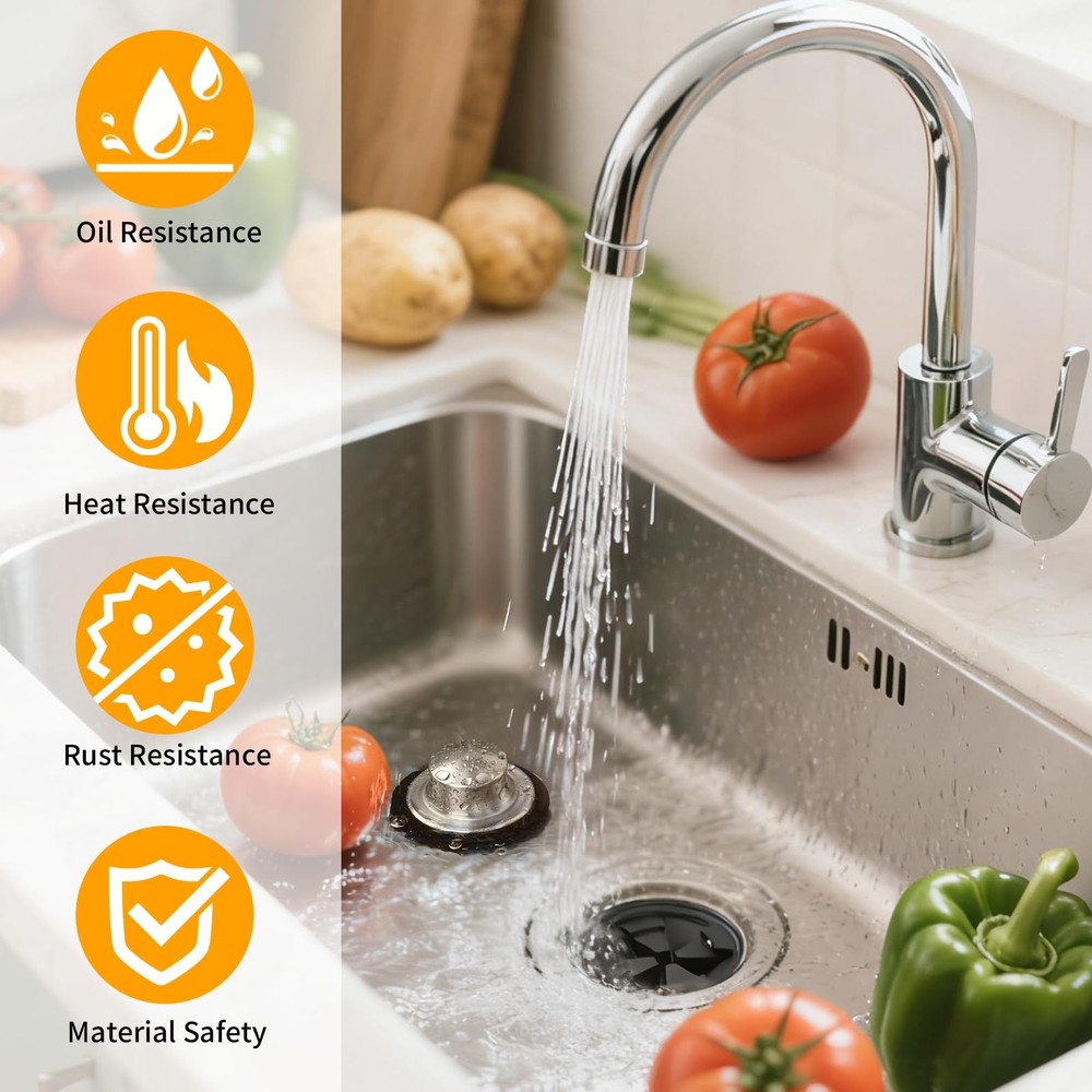 Garbage Disposal Stopper with Splash Guard for Insinkerator Kitchen Drain Plug