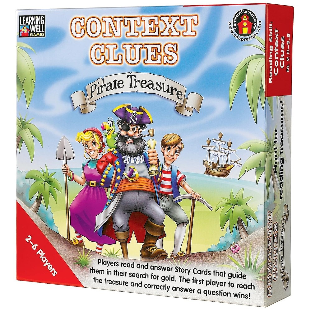 Edupress Learning Well Context Clues Pirate Treasure Games,Level 2.0-3.5 EPLR302
