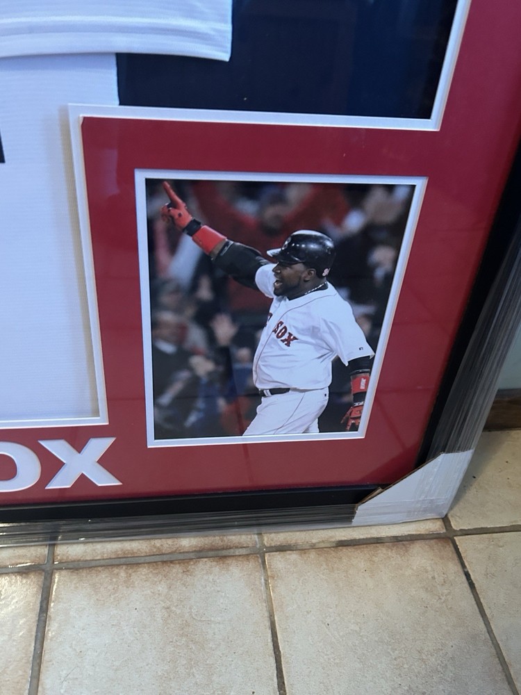 David Ortiz Autographed Signed Custom Framed Authentic Jersey JSA COA