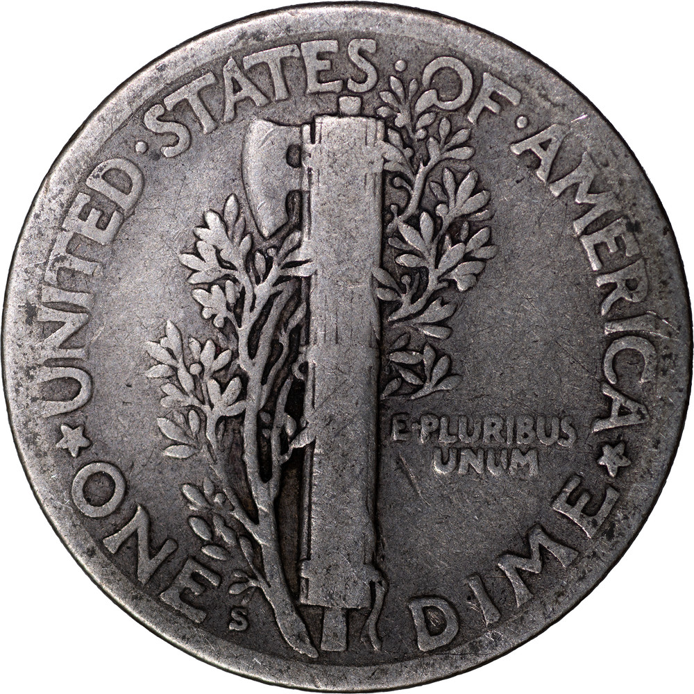1926-S 10c Mercury Dime ~ VG