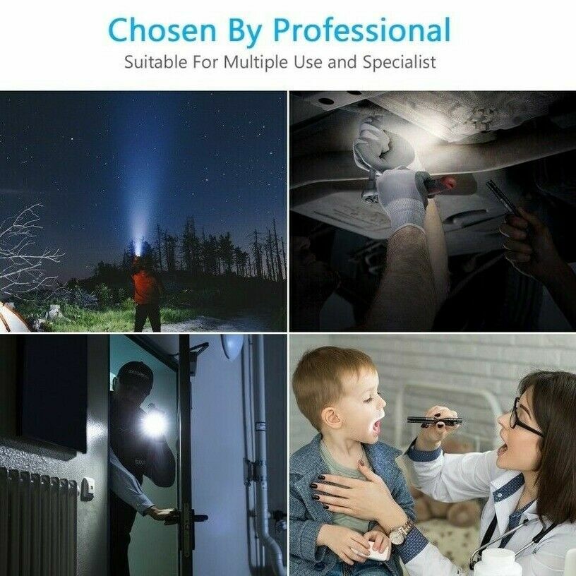 2x Mini Super Bright Small LED Torch Tiny Pen Light Camping Tactical Flashlight