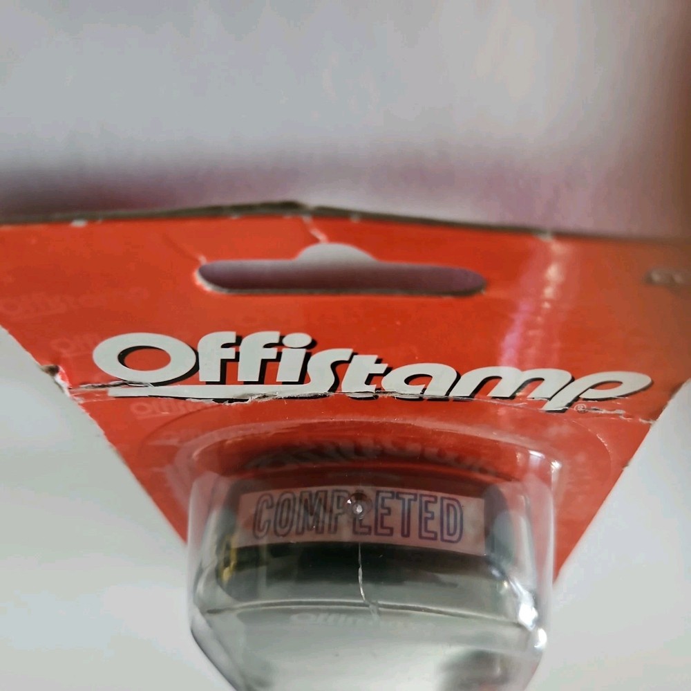 Offistamp Entered Stamp Preinked Quick Drying Blue