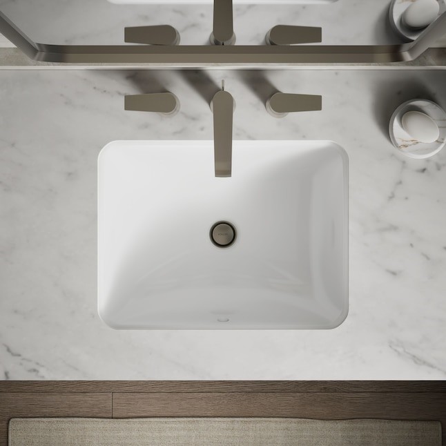 KOHLER Caxton Vitreous China 20.25-in Undermount Rectangular Transitional White