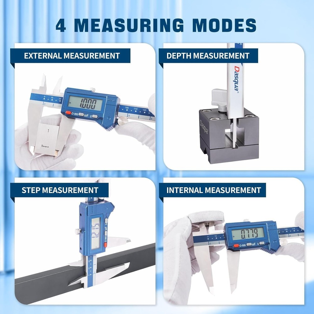 Precision Measuring Tool: 12" Digital Caliper with LCD Display and Storage Case