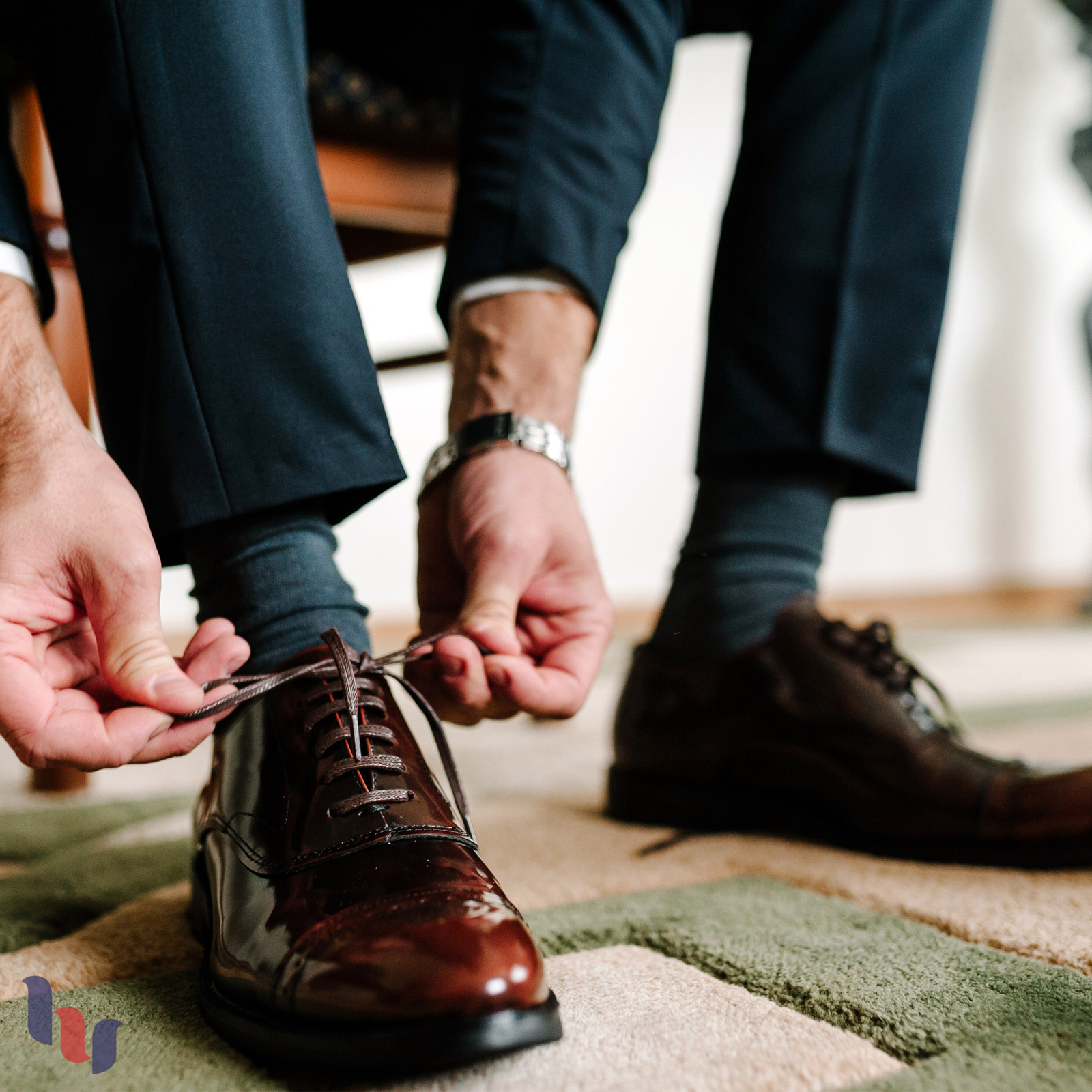 Hugh Ugoli Men Cotton Dress Socks XL / L / M / S Sizes, 3 Pairs