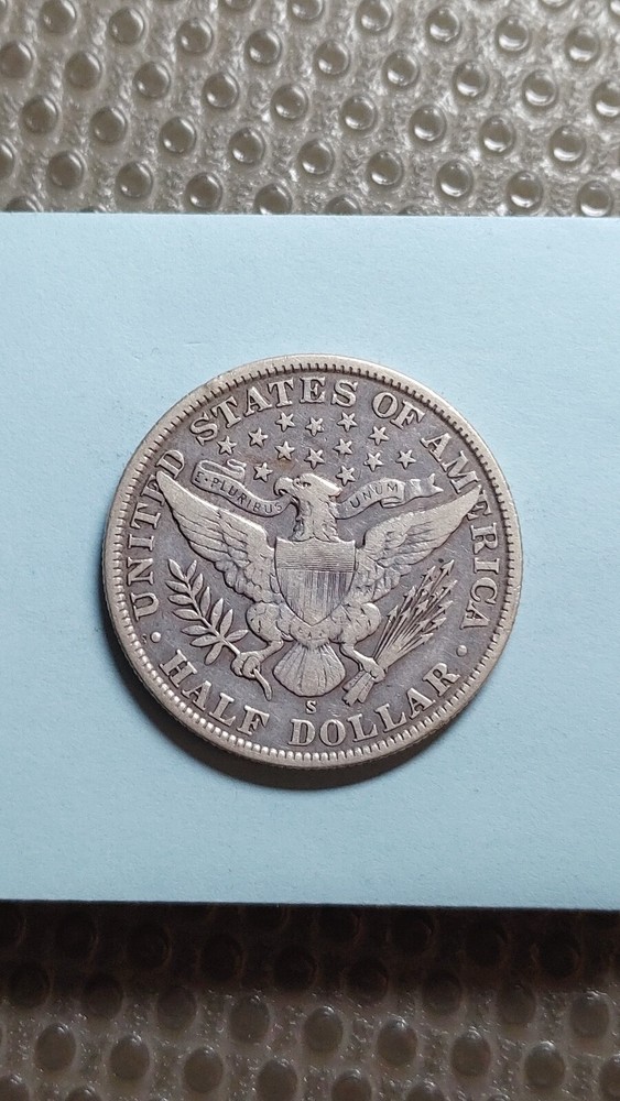 1908 S Barber Silver Half Dollar 50C VF Cleaned Y138