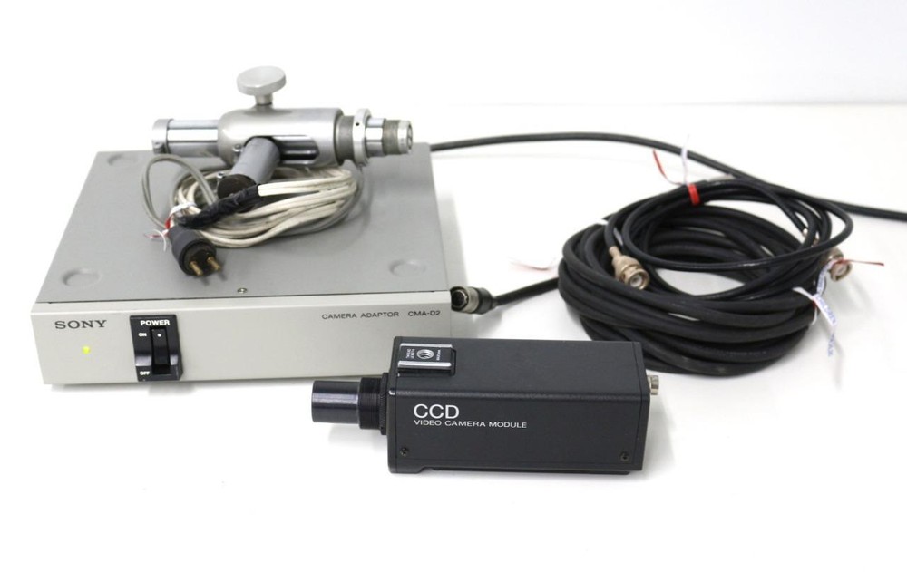 Sony XC-57 CCD Video Camera Module w/CMA-D2 Camera Adaptor & Gaertner Microscope