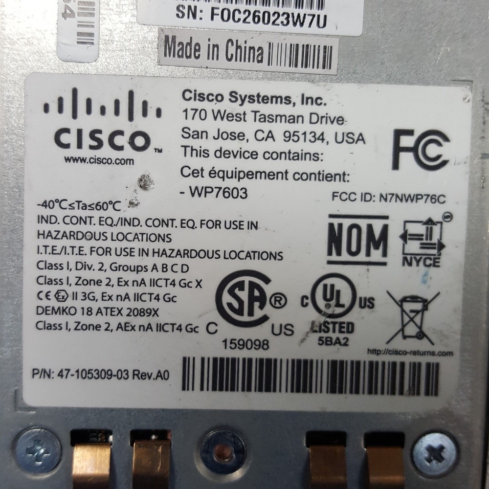 Cisco Pluggable Interface Module LTE P-LTE-US V02 (800-48083-02 H0+) USED