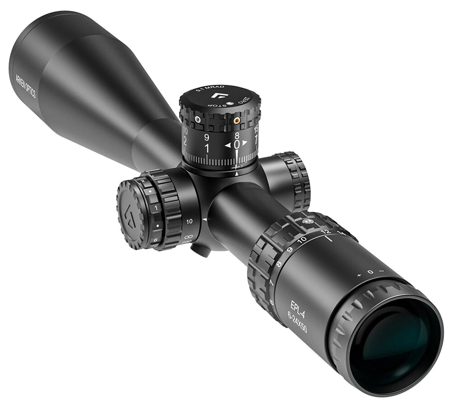 Arken Optics EPL-4 6-24X50 FFP MIL VPR Illuminated Reticle with Zero Stop - 30mm